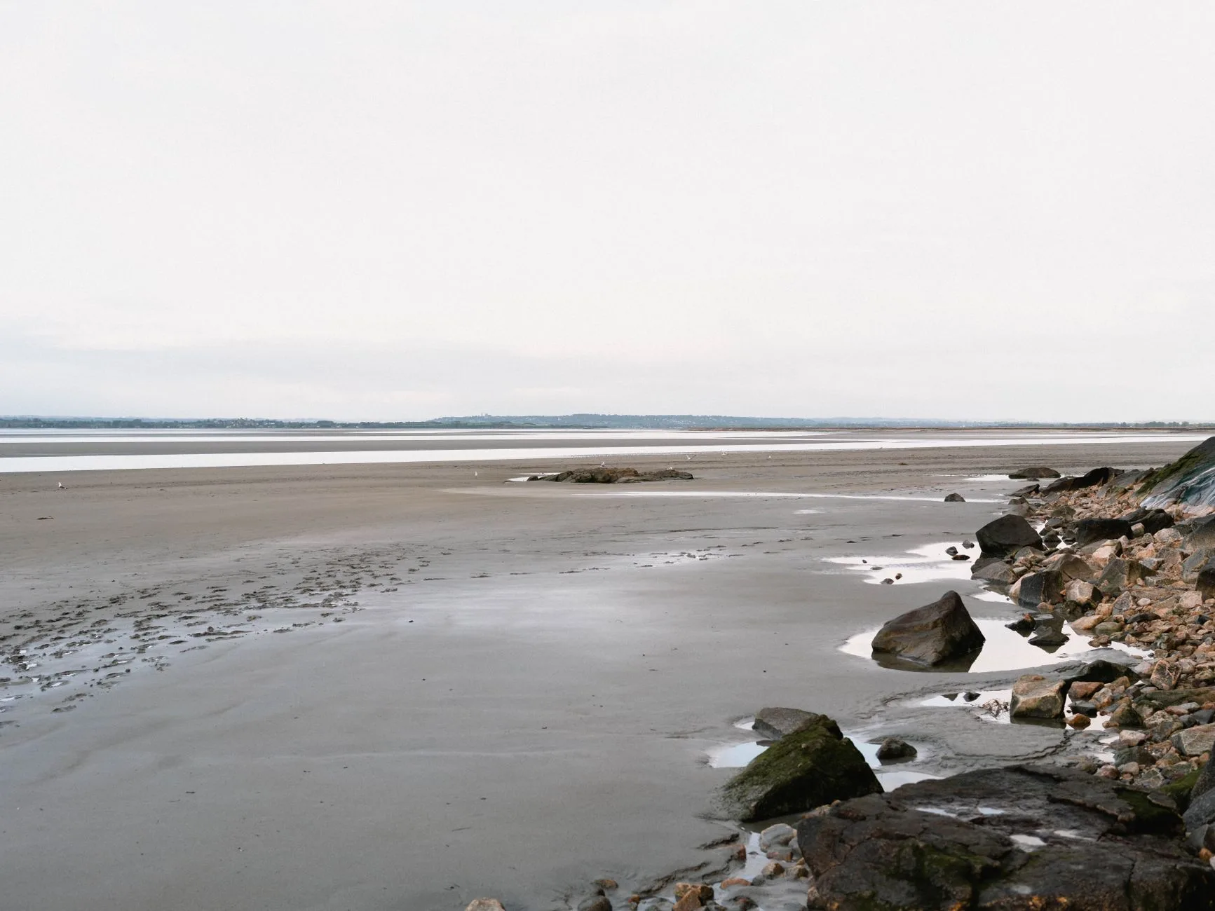 Paysage de la baie de Somme à marée basse