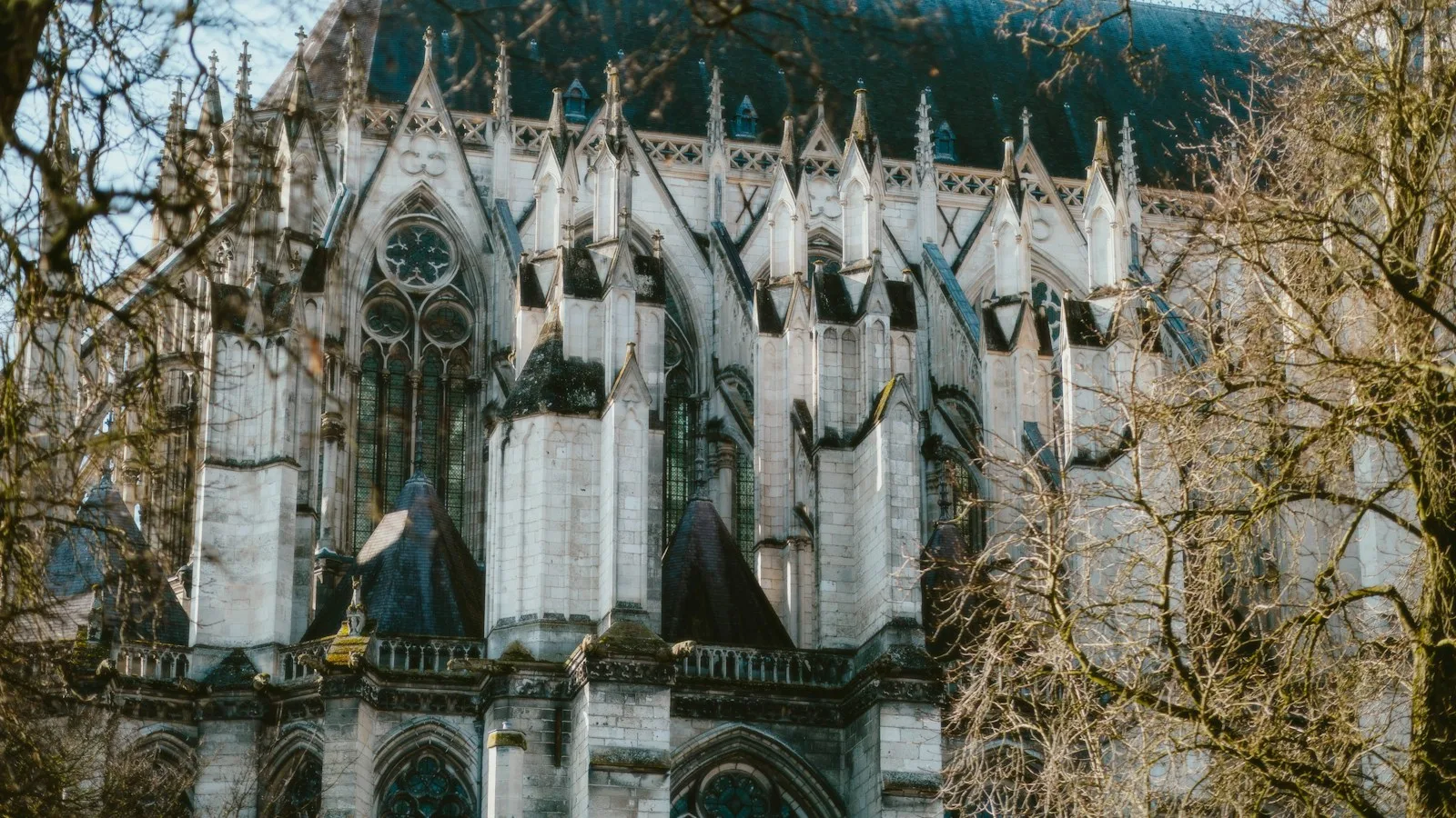 La cathédrale Notre-Dame d'Amiens vue depuis la ville